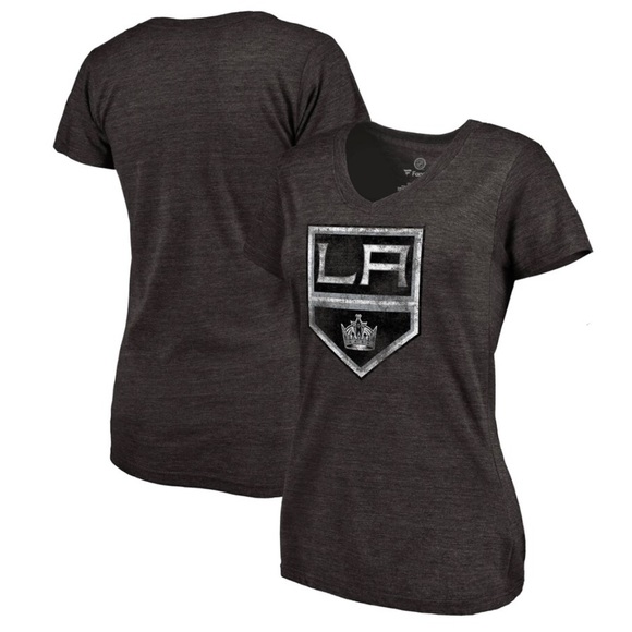 Los Angeles Kings WOMEN V-Neck T-Shirt Crown Logo 🥅🏒 HOCKEY Small t-shirt - Picture 4 of 11